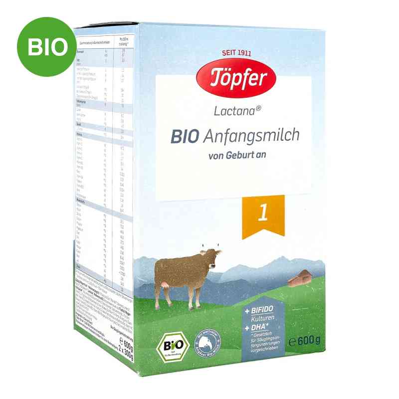 Töpfer Lactana Bio 1 Pulver 600 g von TöPFER GmbH PZN 06081896