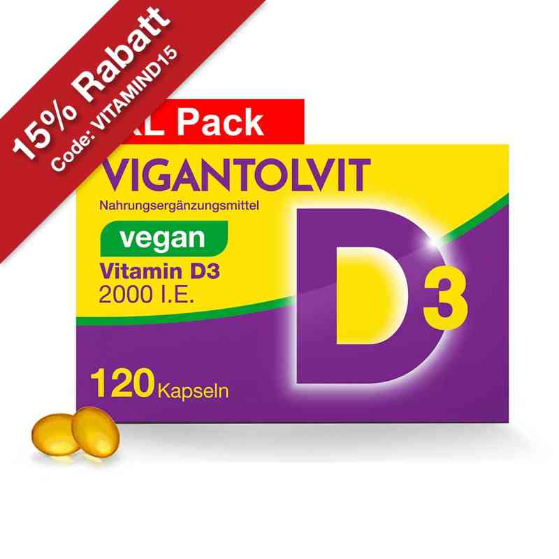 Vigantolvit 2000 i.E. Vitamin D3 Vegan Weichkapseln 120 stk von WICK Pharma - Zweigniederlassung der Procter & Gam PZN 18199077