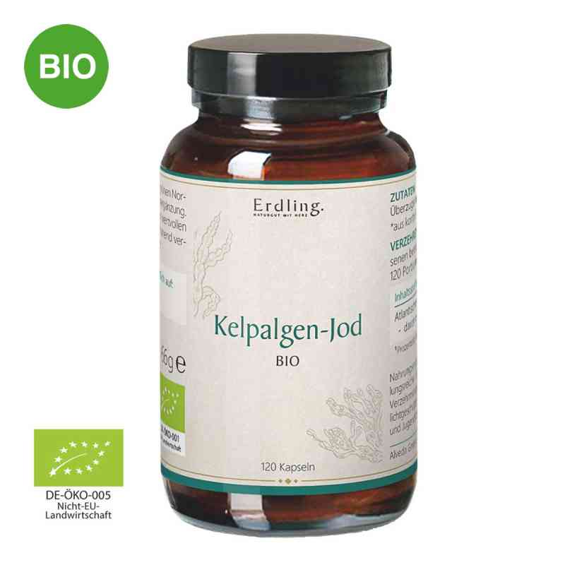 Kelpalgen-jod Bio Kapseln Erdling 120 stk von Alveda GmbH PZN 18205926