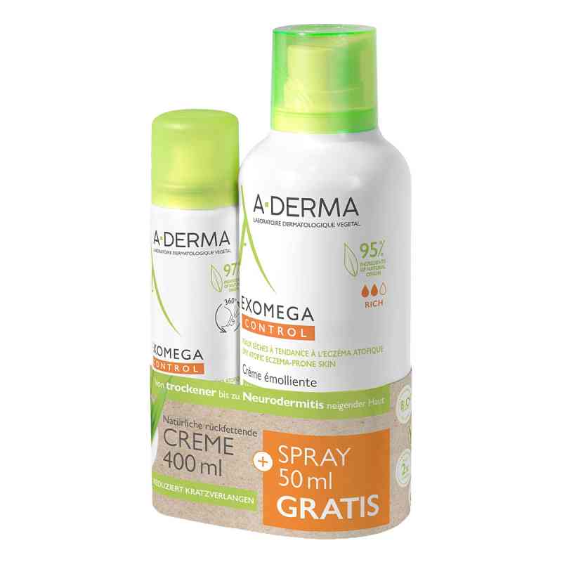 A-Derma Exomega Control Creme+Spray Promo-Kit 1 stk von PIERRE FABRE DERMO KOSMETIK GmbH PZN 18070923