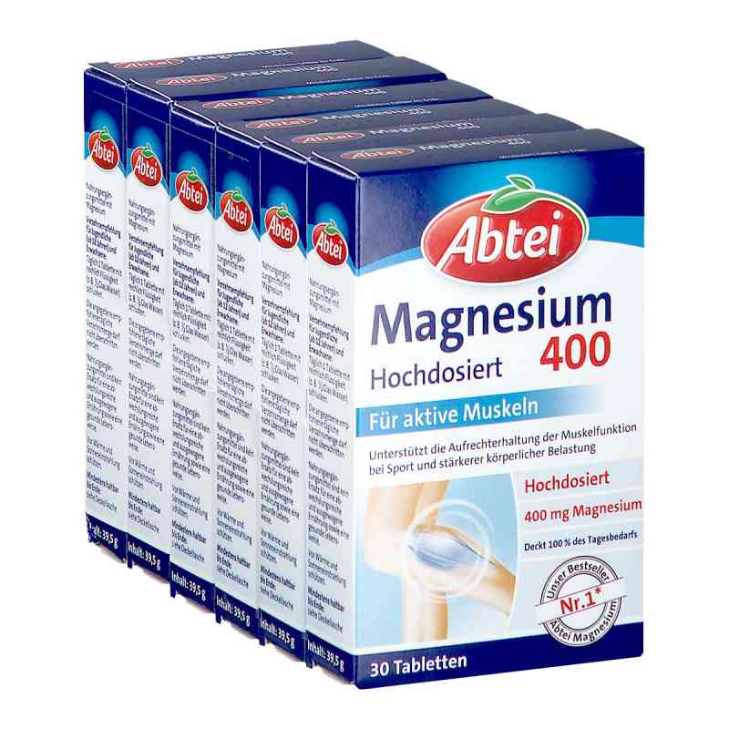 Abtei Magnesium 400 Tabletten Big Pack 6X30 stk von Perrigo Deutschland GmbH PZN 17531629