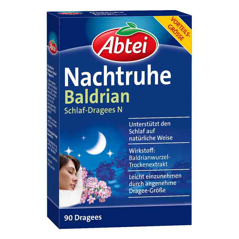 Abtei Nachtruhe Baldrian Schlaf-dragees N 90 stk von Perrigo Deutschland GmbH PZN 14254299