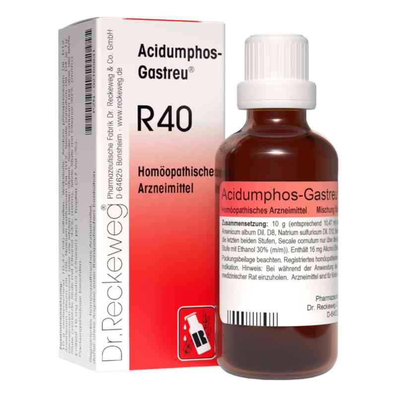 Acidumphos Gastreu R 40 Tropfen zum Einnehmen 50 ml von Dr.RECKEWEG & Co. GmbH PZN 02160831