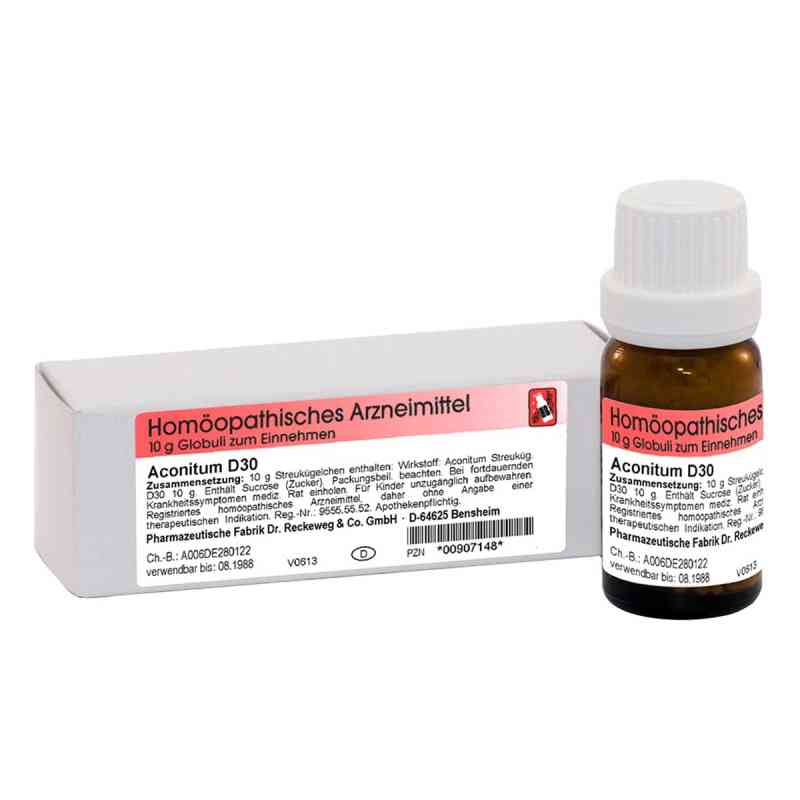 Aconitum D30 Globuli 10 g von Dr.RECKEWEG & Co. GmbH PZN 00907148