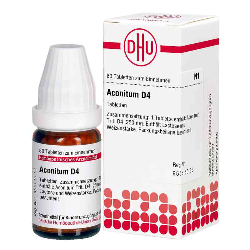 Aconitum D4 Tabletten 80 stk von DHU-Arzneimittel GmbH & Co. KG PZN 01755031