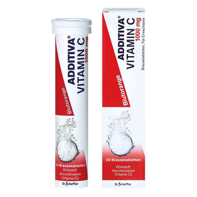 Additiva Vitamin C Blutorange Brausetabletten 20 stk von Dr.B.Scheffler Nachf. GmbH & Co. KG PZN 03724603