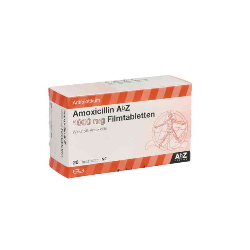 Amoxicillin AbZ 1000mg 20 stk von AbZ Pharma GmbH PZN 01014694