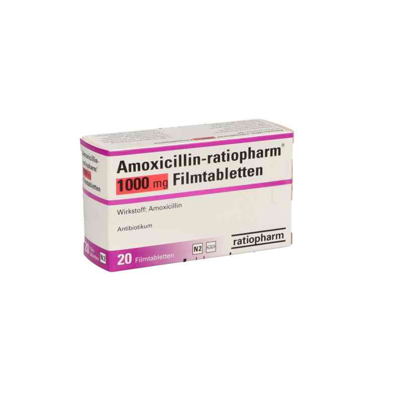 Amoxicillin-ratiopharm 1000mg 20 stk von ratiopharm GmbH PZN 02394428