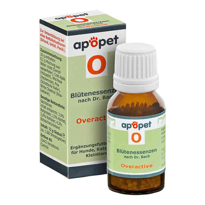 Apopet O Overactive Blüteness.n.dr.bach Globuli veterinär 12 g von Orthim GmbH & Co. KG PZN 10355431