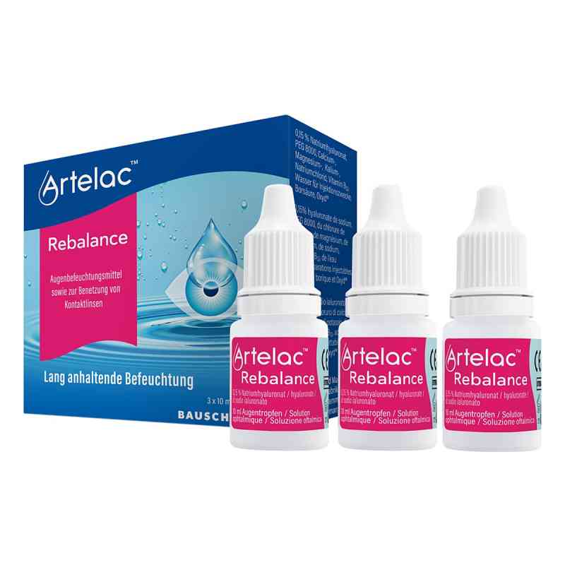 Artelac Rebalance Augentropfen für gereizte trockene Augen 3X10 ml von Dr. Gerhard Mann Chem.-pharm.Fabrik GmbH PZN 13504162