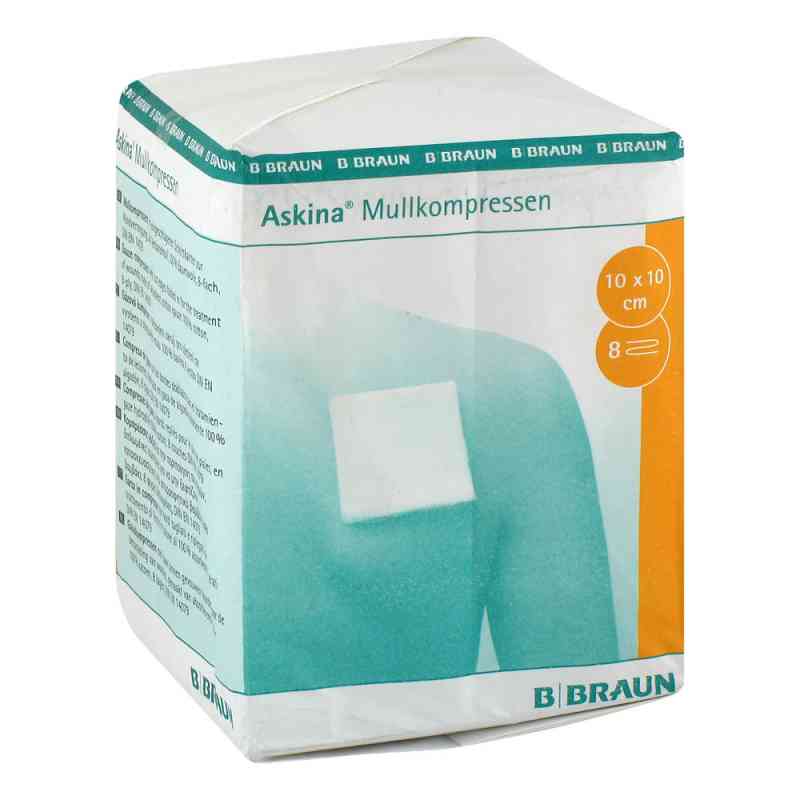 Askina Mullkompressen 10x10 cm unsteril 100 stk von ACA Müller/ADAG Pharma AG PZN 11310726