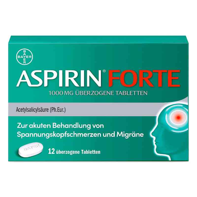Aspirin Forte 1000 mg überzogene Tabletten 12 stk von Bayer Vital GmbH PZN 14436770