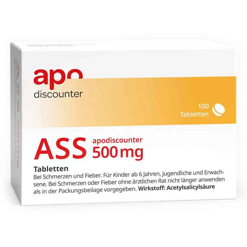 ASS 500 mg von apodiscounter 100 stk von Fairmed Healthcare GmbH PZN 19387160
