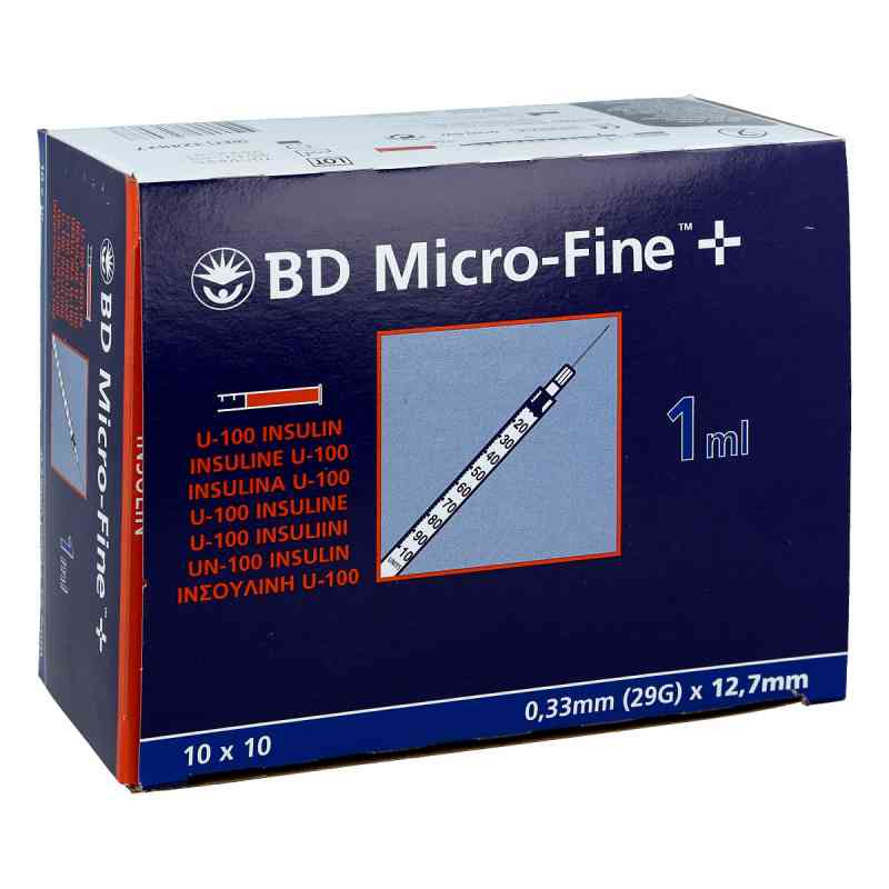 Bd Micro-fine+ U 100 Ins.spr. 12,7 mm 100X1 ml von  PZN 04400162