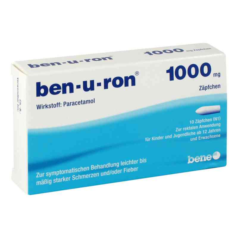 Ben-u-ron 1000mg 10 stk von bene Arzneimittel GmbH PZN 01484879