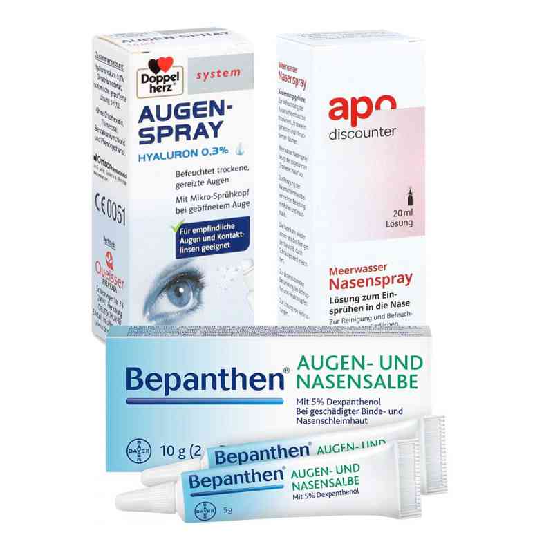 Bepanthen Augen- und Nasensalbe + Doppelherz Augenspray + Befeuc 1 Pck von  PZN 08102077