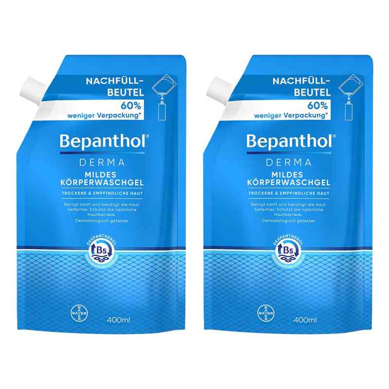Bepanthol Derma Mildes Körperwaschgel Nachfüllbeutel 2x1X400 ml von Bayer Vital GmbH PZN 08104663