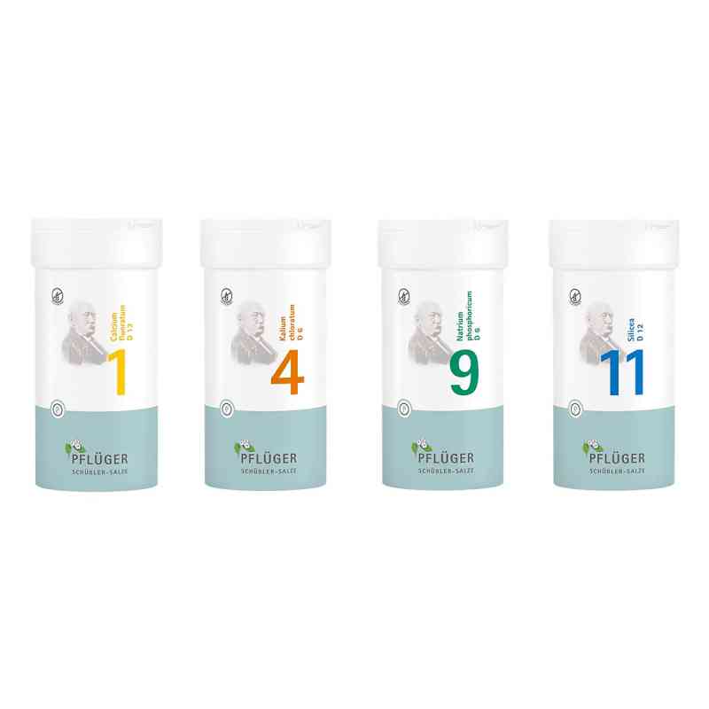 Biochemie Pflüger Schüßler-Salze Nr. 1 + 4 + 9 + 11 Tabletten 1 Set von Homöopathisches Laboratorium Alexander Pflüger Gmb PZN 08105373