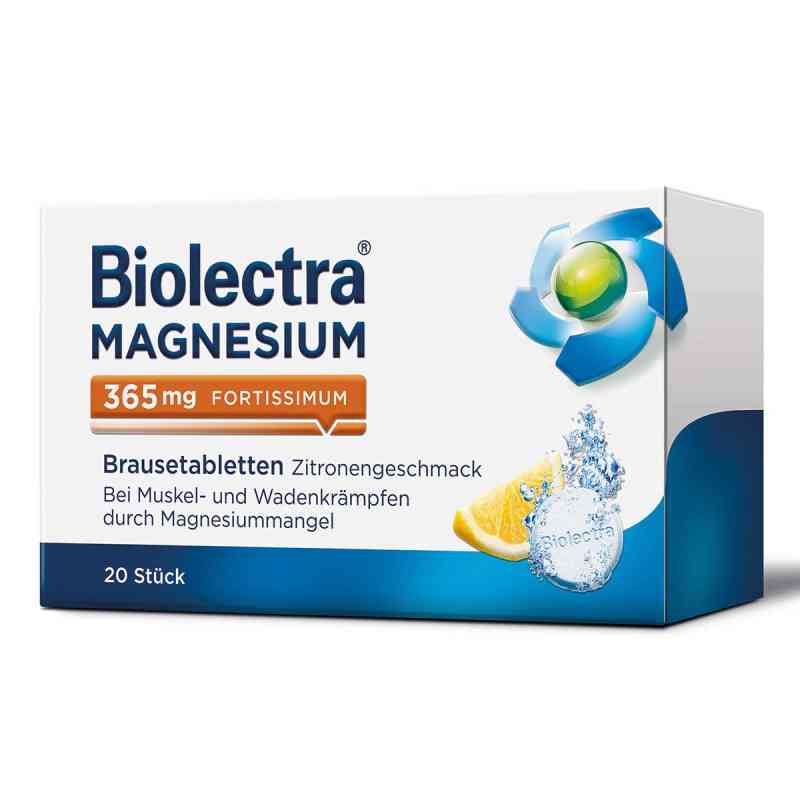 Biolectra Magnesium 365 mg fortissimum Zitrone Brausetabletten 20 stk von HERMES Arzneimittel GmbH PZN 06648831