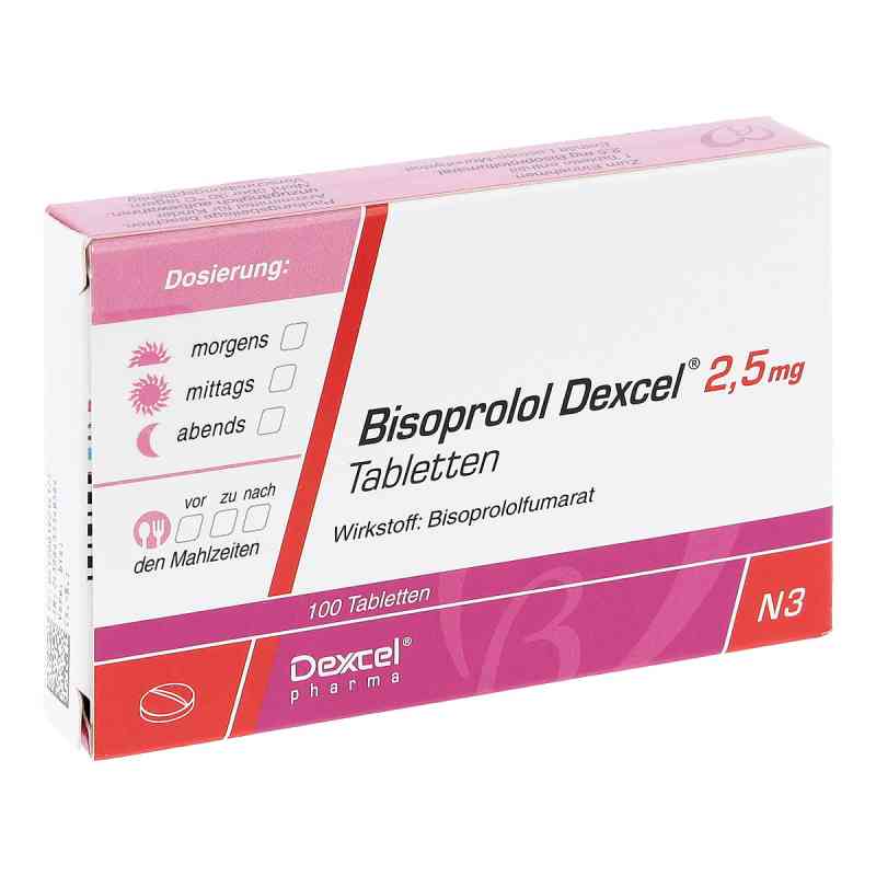 Bisoprolol Dexcel 2,5mg 100 stk von Dexcel Pharma GmbH PZN 01921417