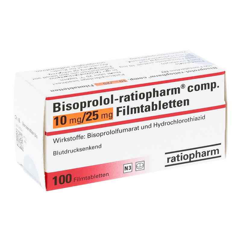 Bisoprolol-ratiopharm compositus 10mg/25mg 100 stk von ratiopharm GmbH PZN 02859382