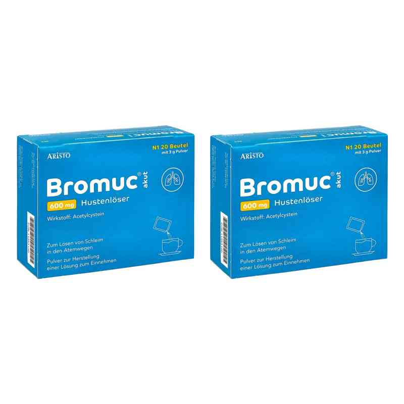 Bromuc akut 600mg Hustenlöser 2x20 stk von Aristo Pharma GmbH PZN 08102344
