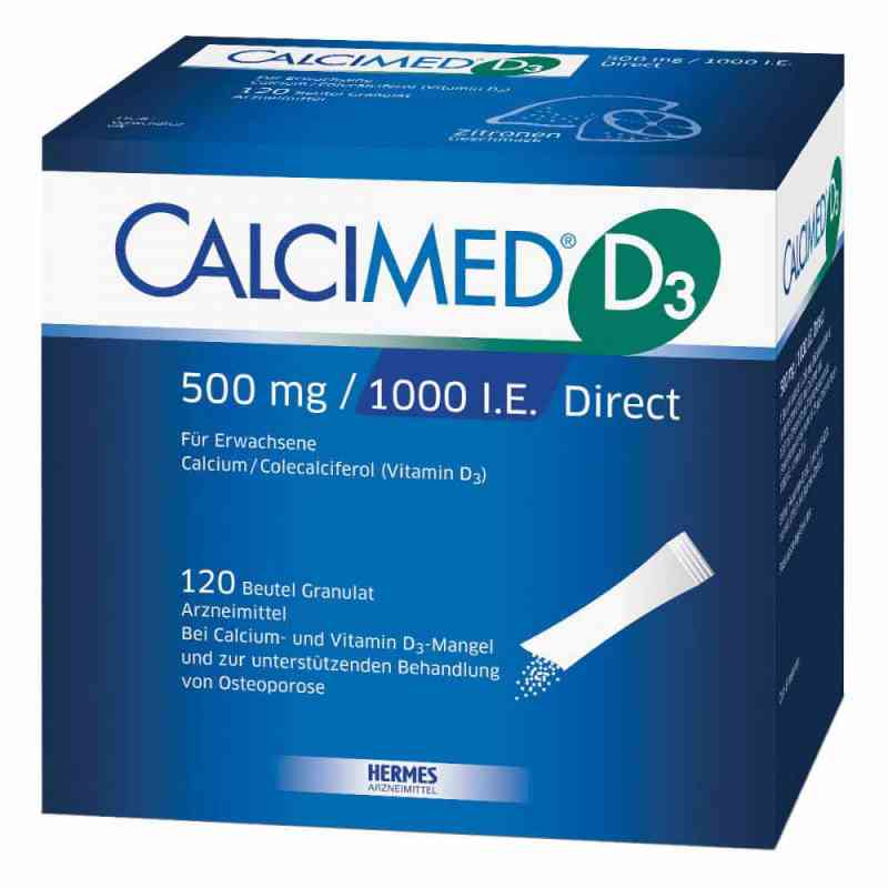 Calcimed D3 500 mg / 1000 I.E. Direct 120 stk von HERMES Arzneimittel GmbH PZN 12414072