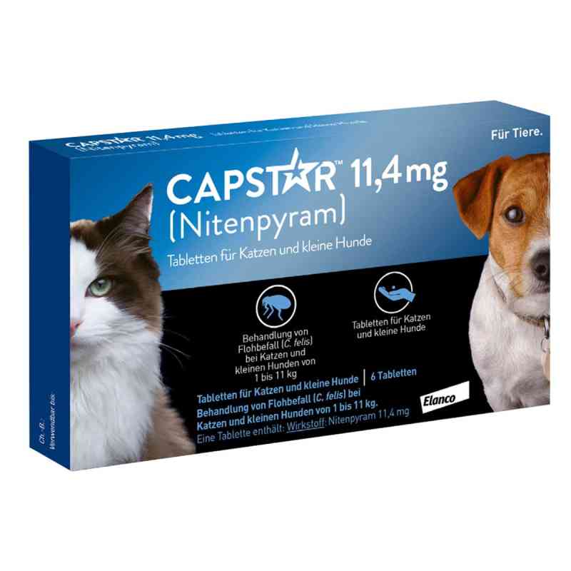 Capstar 11,4 mg für Katzen und kleine Hunde Tabletten 6 stk von Elanco Deutschland GmbH PZN 01276359
