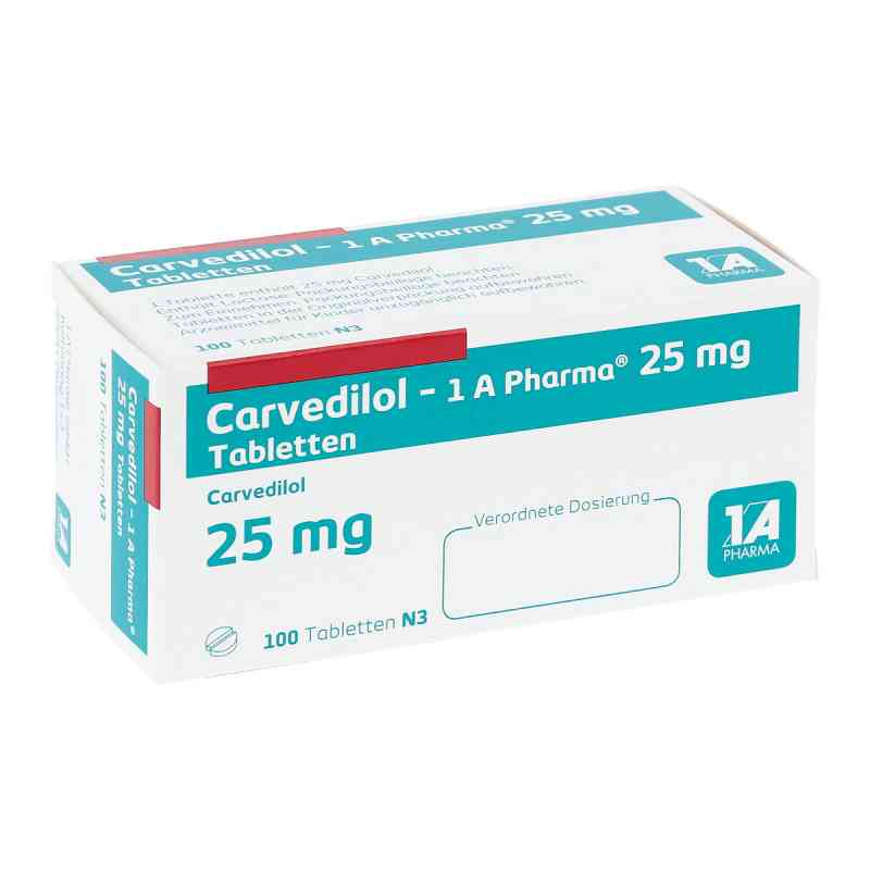 Carvedilol-1A Pharma 25mg 100 stk von 1 A Pharma GmbH PZN 00819131