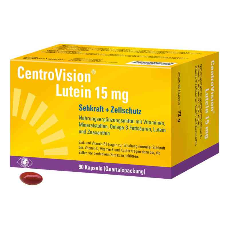 Centrovision Lutein 15 mg Kapseln 90 stk von OmniVision GmbH PZN 15401302