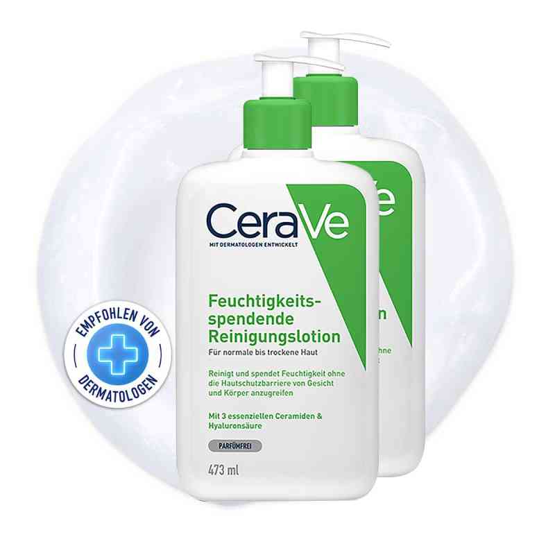 Cerave Feuchtigkeitsspendende Reinigungslotion 2 x473 ml von L'Oreal Deutschland GmbH PZN 08102804