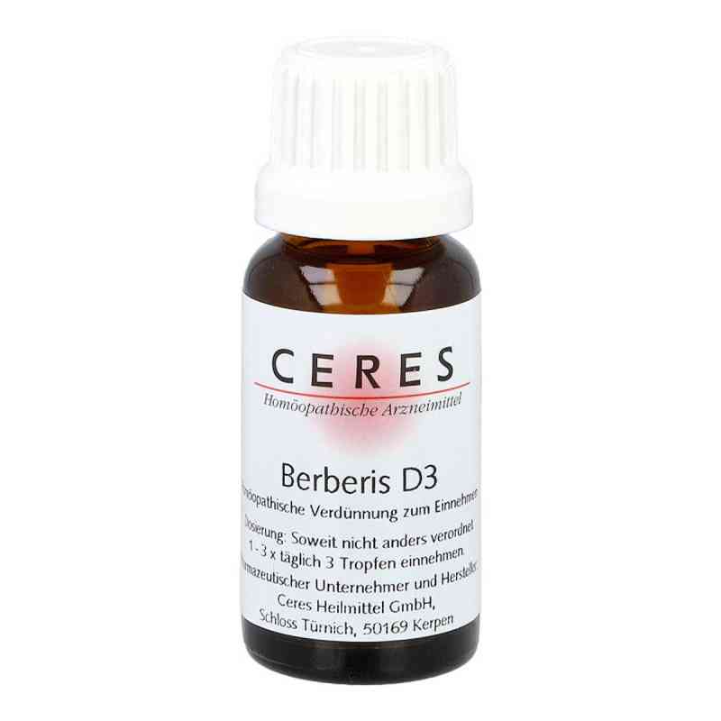 Ceres Berberis D3 Dilution 20 ml von CERES Heilmittel GmbH PZN 00893245
