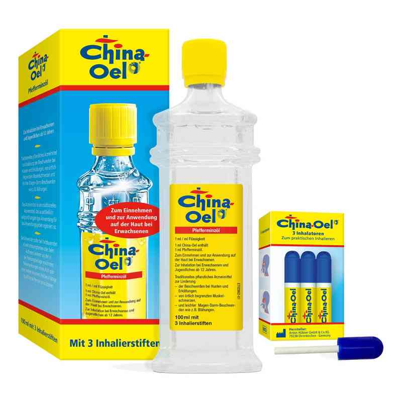 China-Oel mit 3 Inhalierstiften 100 ml von MIBE GmbH Arzneimittel PZN 03098086