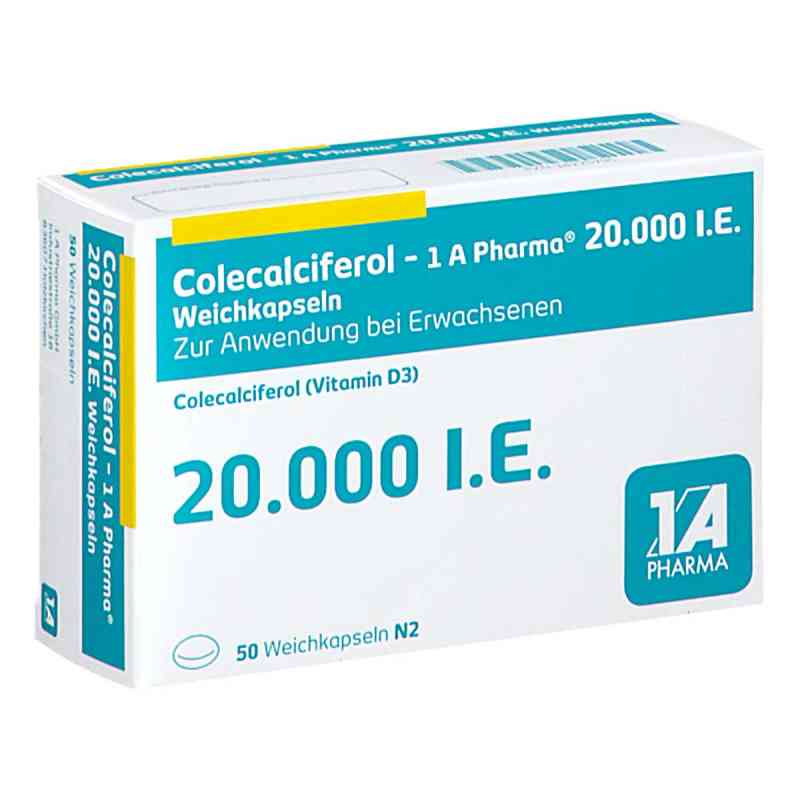 Colecalciferol-1a Pharma 20.000 I.e. Weichkapseln 50 stk von 1 A Pharma GmbH PZN 18275795