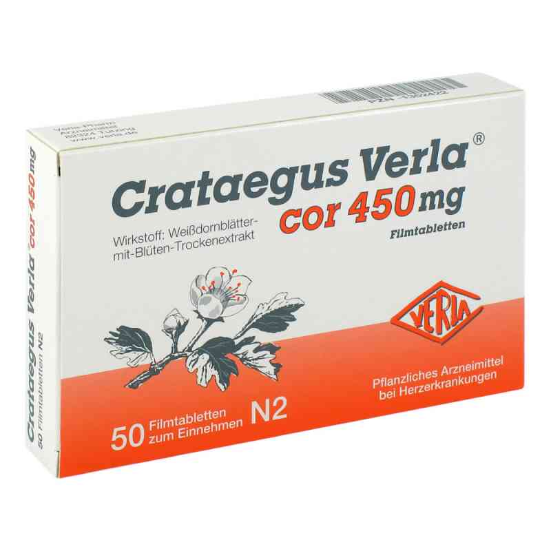 Crataegus Verla Cor 450 Mg Filmtabletten 50 stk von Verla-Pharm Arzneimittel GmbH &  PZN 01352422