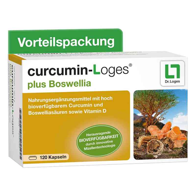 curcumin-Loges plus Boswellia - Kurkuma Kapseln mit Weihrauch 120 stk von Dr. Loges + Co. GmbH PZN 14037248