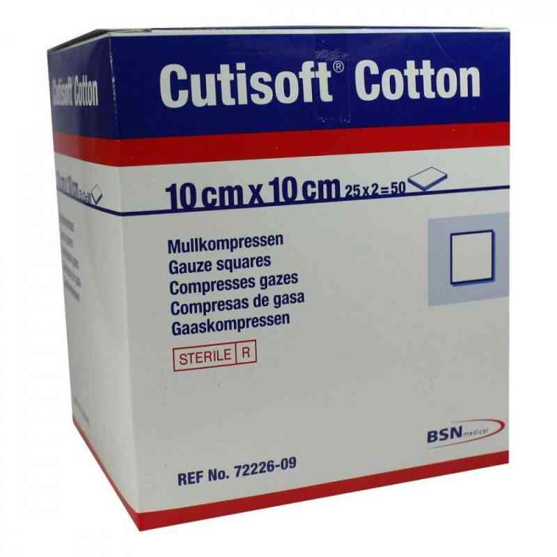 Cutisoft Cotton Kompr.10x10 cm sterilisatus 12fach 25X2 stk von BSN medical GmbH PZN 03896770