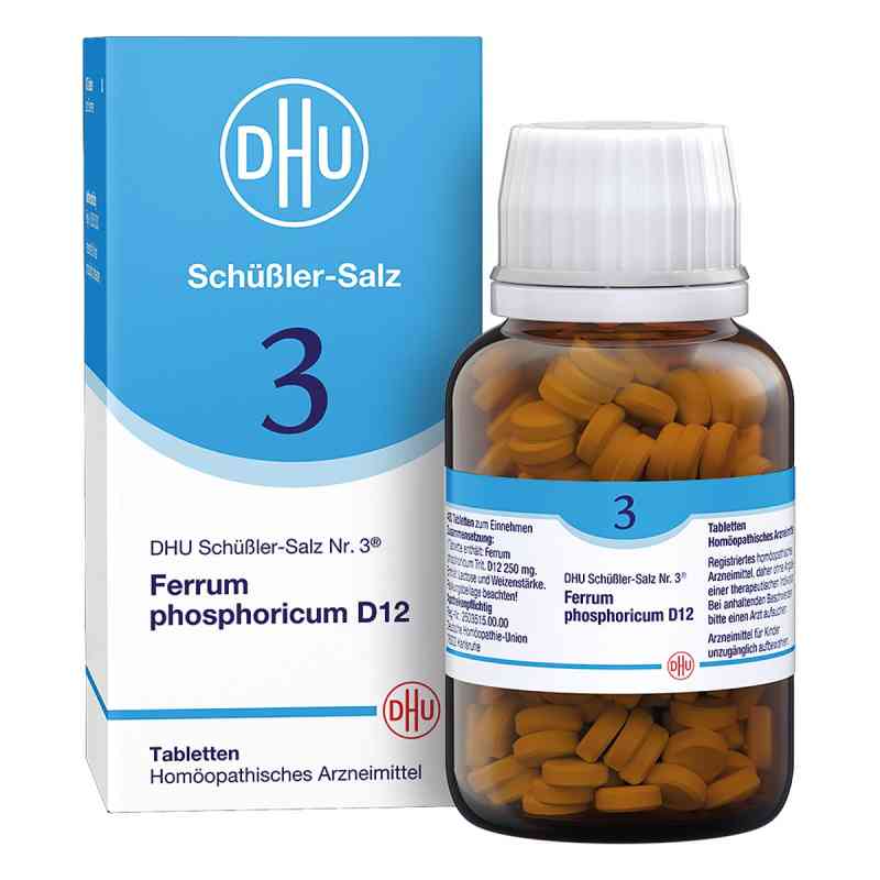 DHU Schüßler-Salz Nummer 3 Ferrum phosphoricum D12 Tabletten 420 stk von DHU-Arzneimittel GmbH & Co. KG PZN 06584019