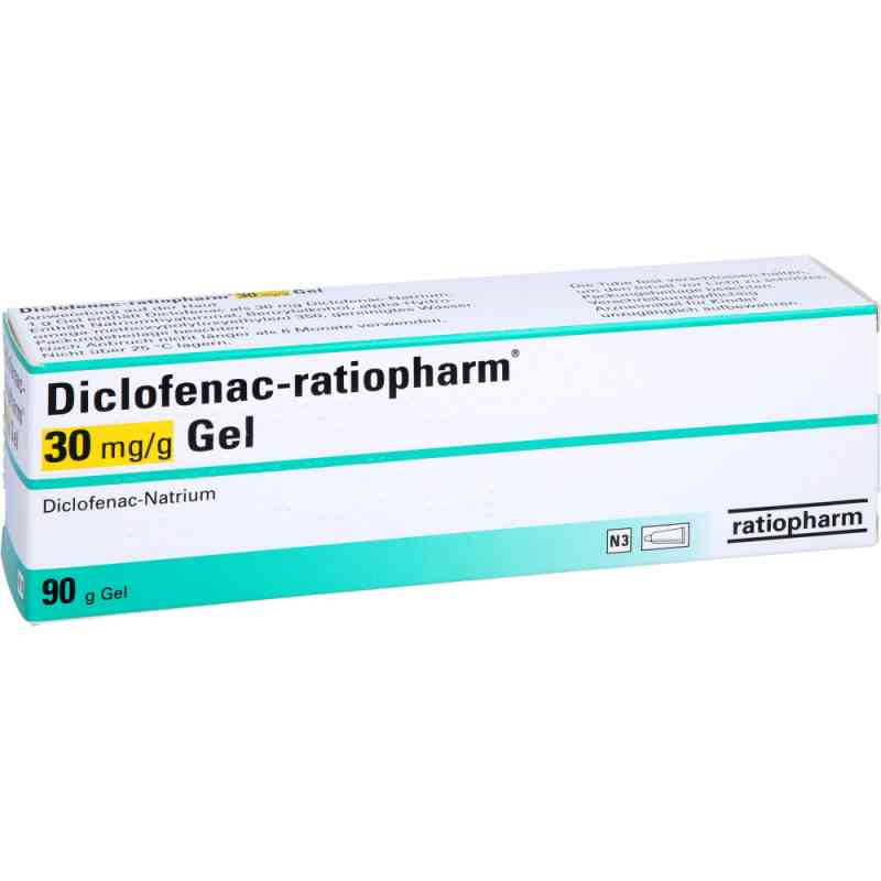 Diclofenac-ratiopharm 30 mg/g Gel 90 g von ratiopharm GmbH PZN 14164834