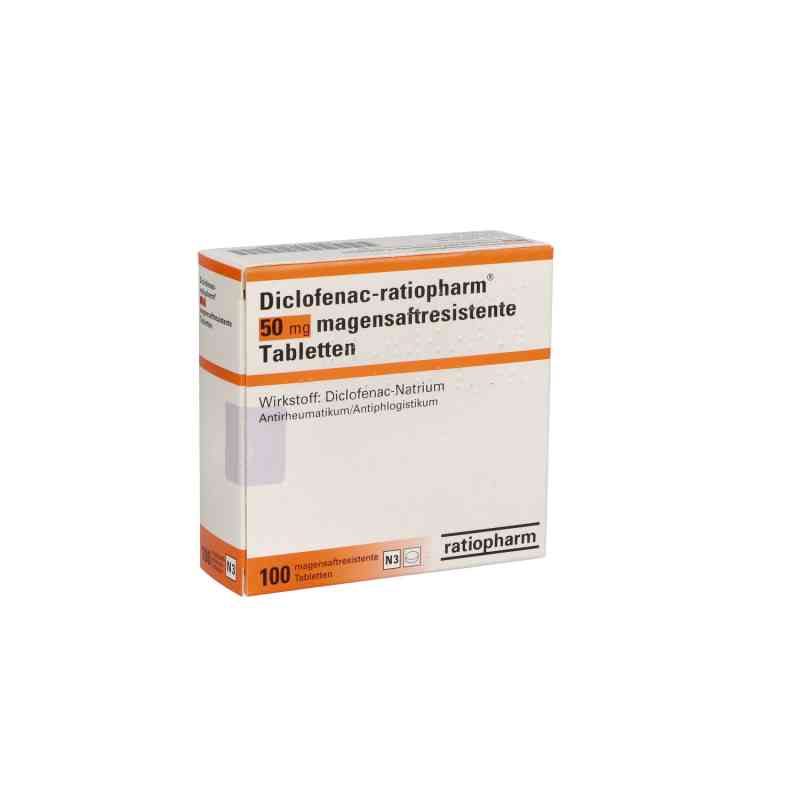 Diclofenac-ratiopharm 50mg 100 stk von ratiopharm GmbH PZN 07198258