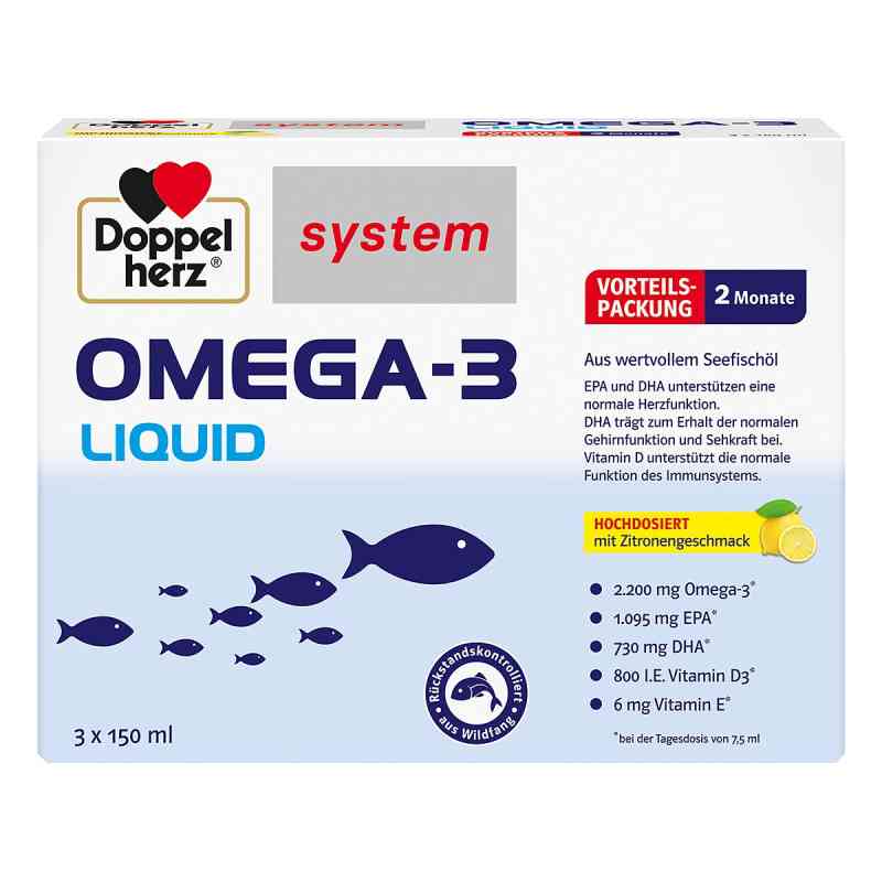 Doppelherz Omega-3 Liquid system 3X150 ml von Queisser Pharma GmbH & Co. KG PZN 16382707