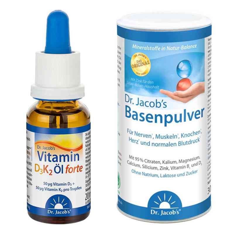 Dr. Jacob's Vit. D3 K2 Öl forte + Dr. Jacob's Basenpulver  1 Pck von Dr. Jacob's Medical GmbH PZN 08102692