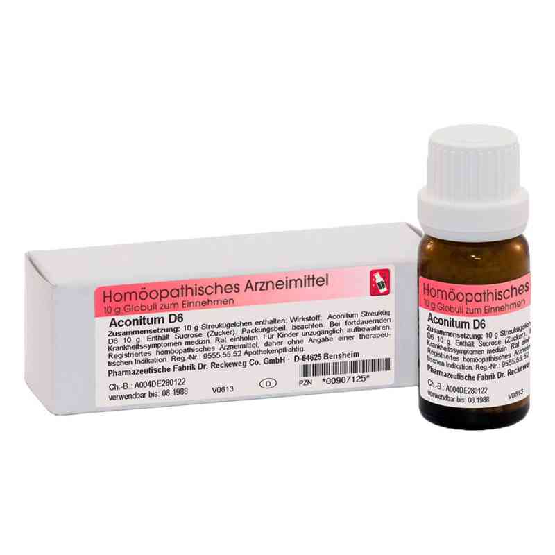 Dr. Reckeweg Aconitum D6 Globuli 10 g von Dr.RECKEWEG & Co. GmbH PZN 00907125