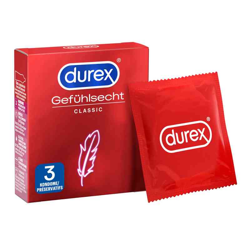 Durex Gefühlsecht Kondome 3 stk von Reckitt Benckiser Deutschland GmbH PZN 01689357