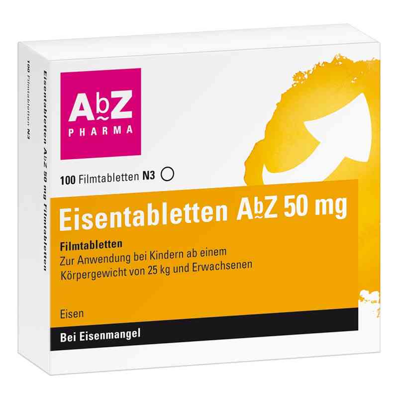 Eisentabletten AbZ 50 mg Filmtabletten 100 stk von AbZ Pharma GmbH PZN 06683738