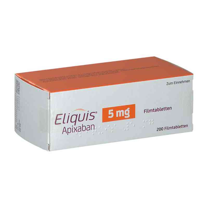 Eliquis 5 mg Filmtabletten 200 stk von Vertriebsgemeinschaft Bristol-My PZN 01647809