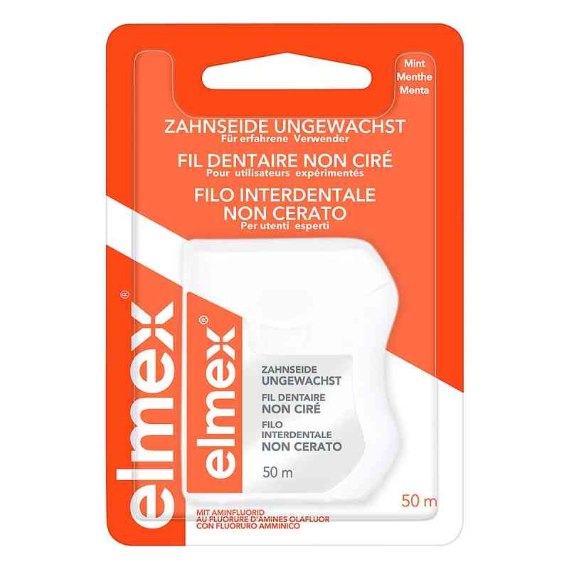 Elmex Zahnseide ungewachst mit Aminfluorid 50 M von CP GABA GmbH PZN 04123461