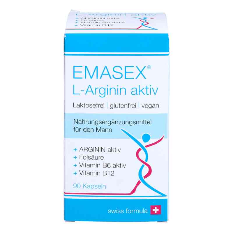 Emasex L-arginin Aktiv Kapseln 90 stk von adequapharm GmbH PZN 18027123