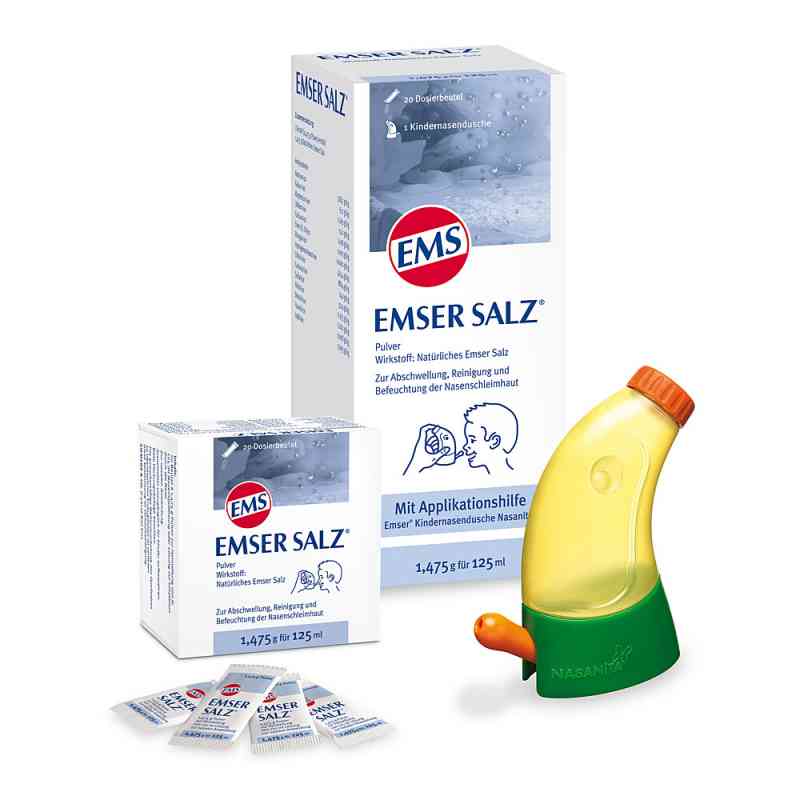 Emser Salz im Beutel 1,475g und Nasendusche Junior 1 Pck von Uriach Germany GmbH PZN 06478010