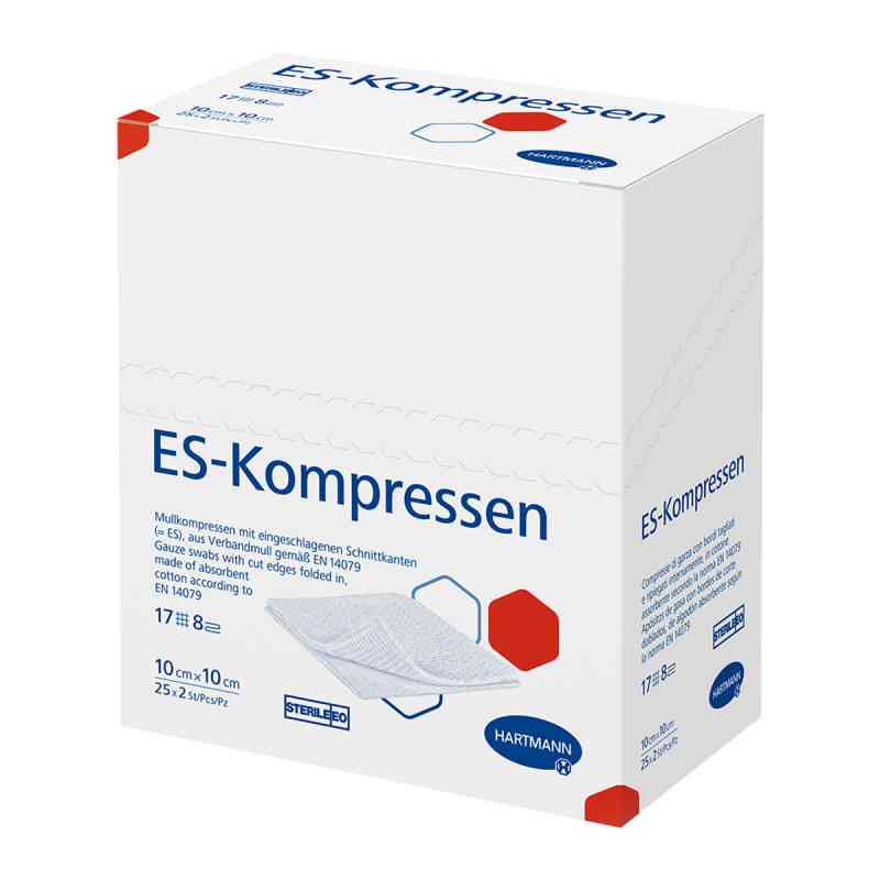 Es-kompressen steril 10x10 cm 8fach 25X2 stk von PAUL HARTMANN AG PZN 01407086